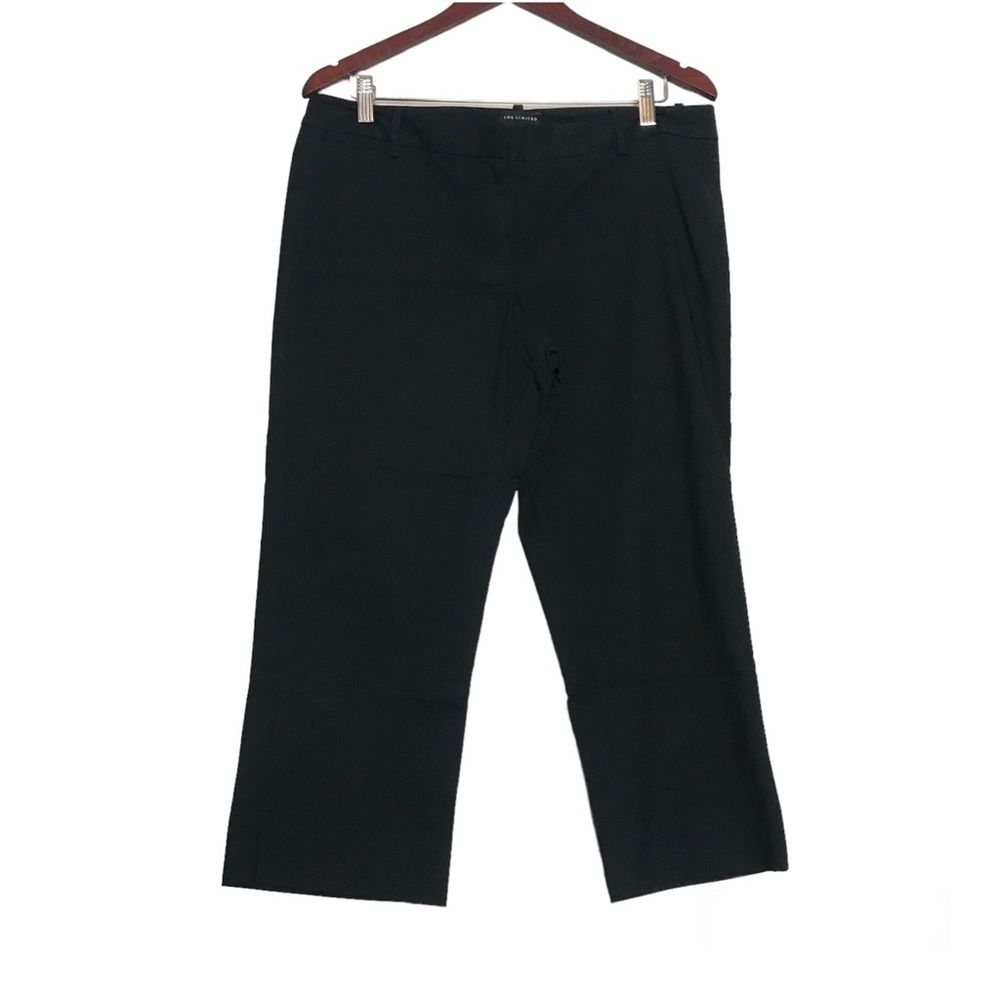 The Limited Drew Fit Black Stretch Cropped Trouser Pants Womens Size 12 Preppy